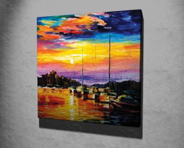 Wallity KC266 Lienzo Decorativo Multicolor 45 x 45 cm